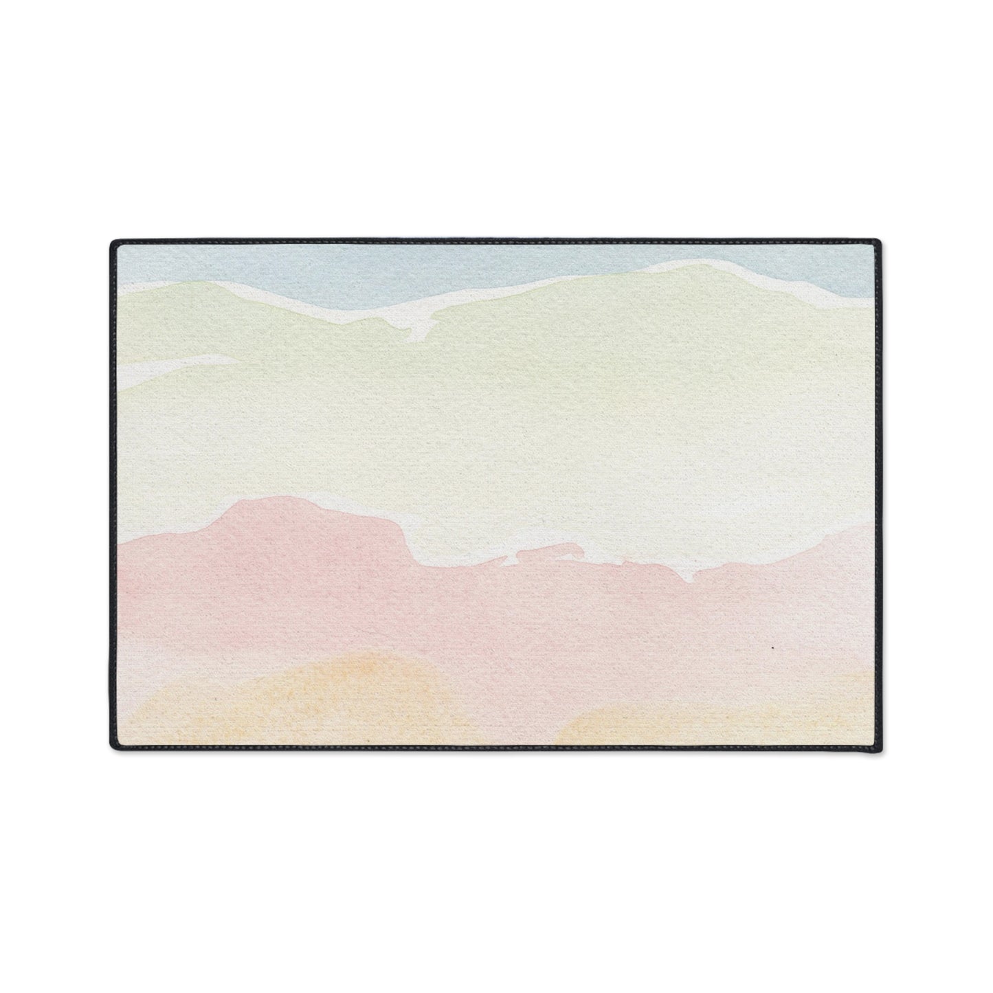 Pastel Watercolor Heavy Duty Floor Mat — Soft Ombre Entry Rug