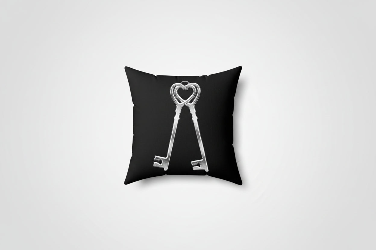 Keys to My Heart Pillow | Cozy Home Decor, Gift for Couples, Wedding & Anniversary Decor, Unique Housewarming Gift, Modern Accent