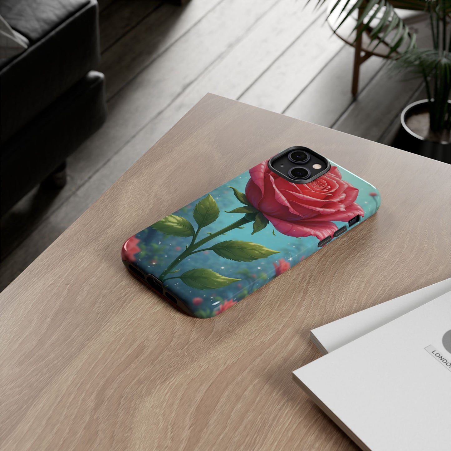 Floral Phone Case, Tough Cases with Elegant Rose Design, Stylish iPhone Cover, Rose Flower Gift for Nature Lovers, Unique Mobile Accessories