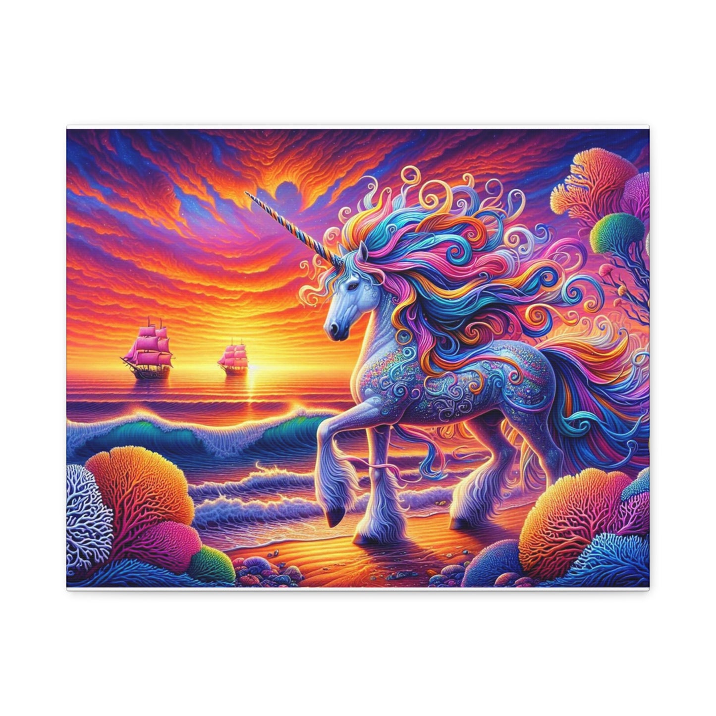 Matte Canvas, Stretched, 1.25"  Unicorn
