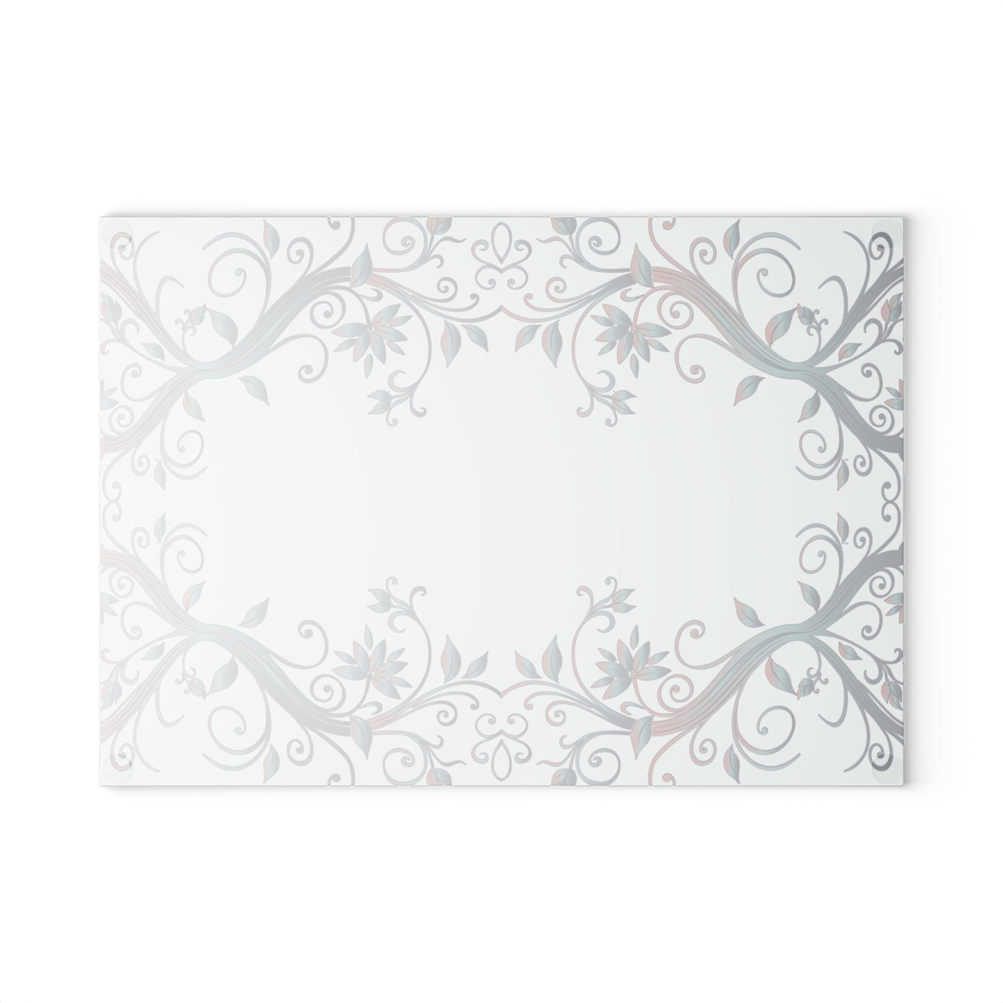 Floral Vine Glass Cutting Board — Mint Decorative Kitchen Chopping Board