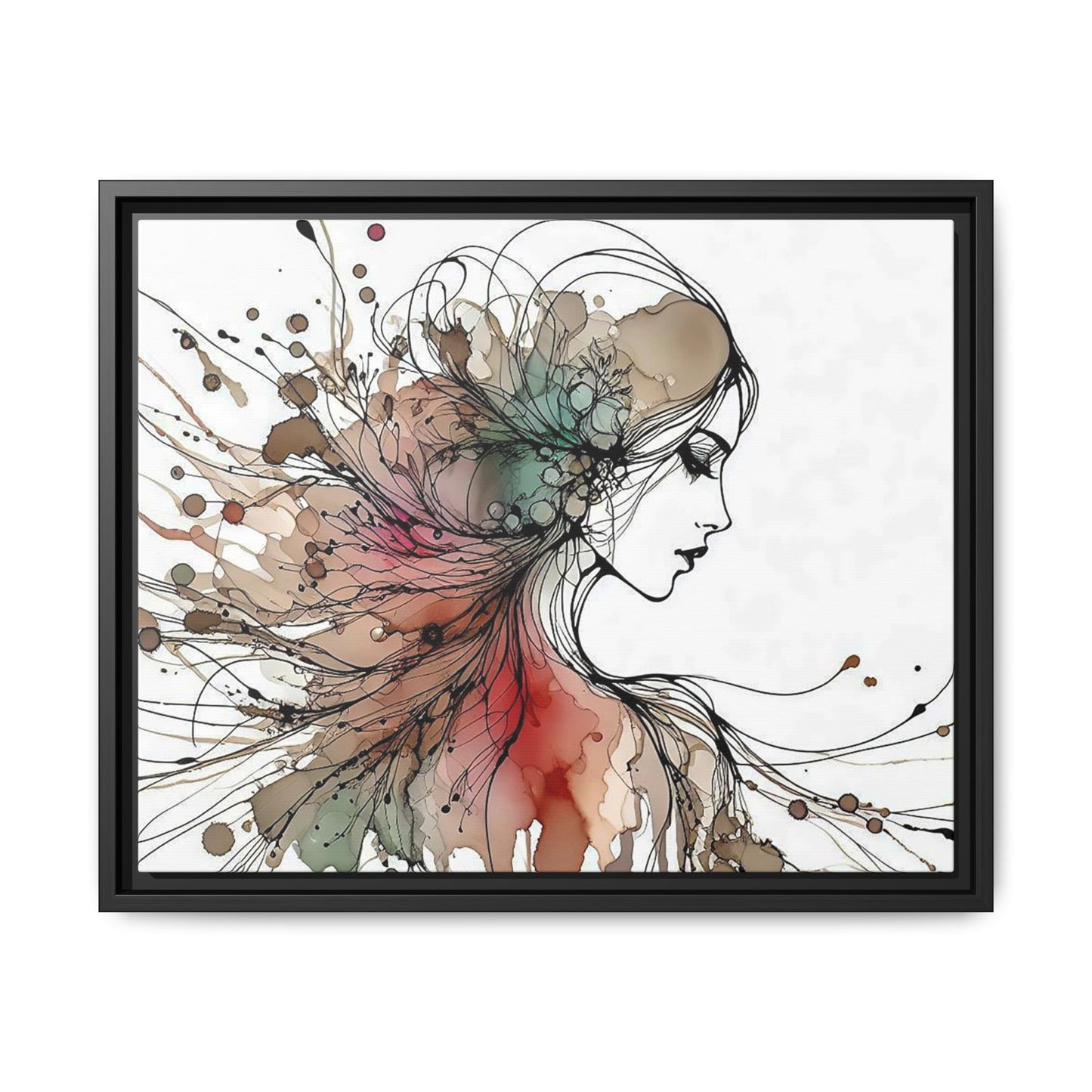 Matte Canvas, Framed (Multi-color) - Girl Whispers