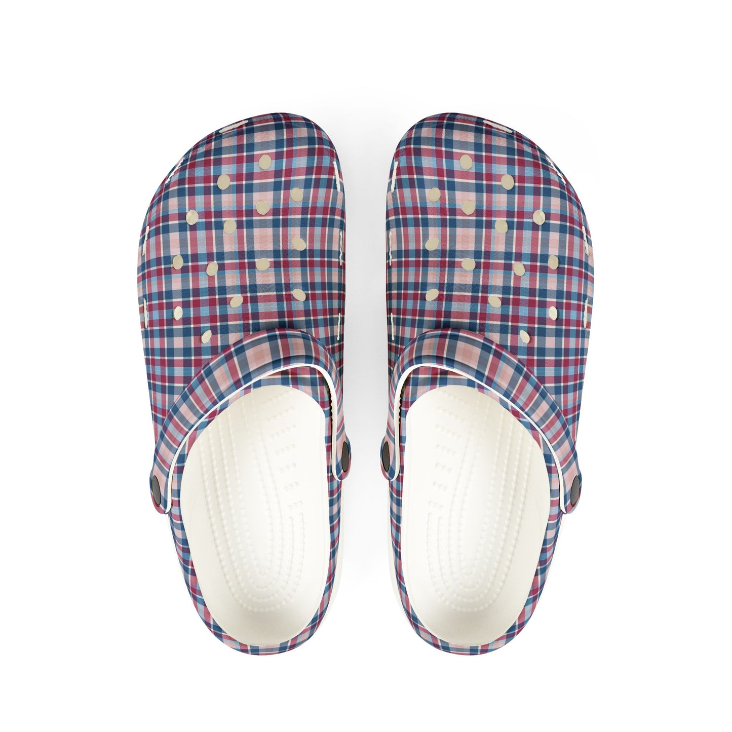 Plaid EVA Foam Clogs — Lightweight Comfortable Garden & Casual Shoes