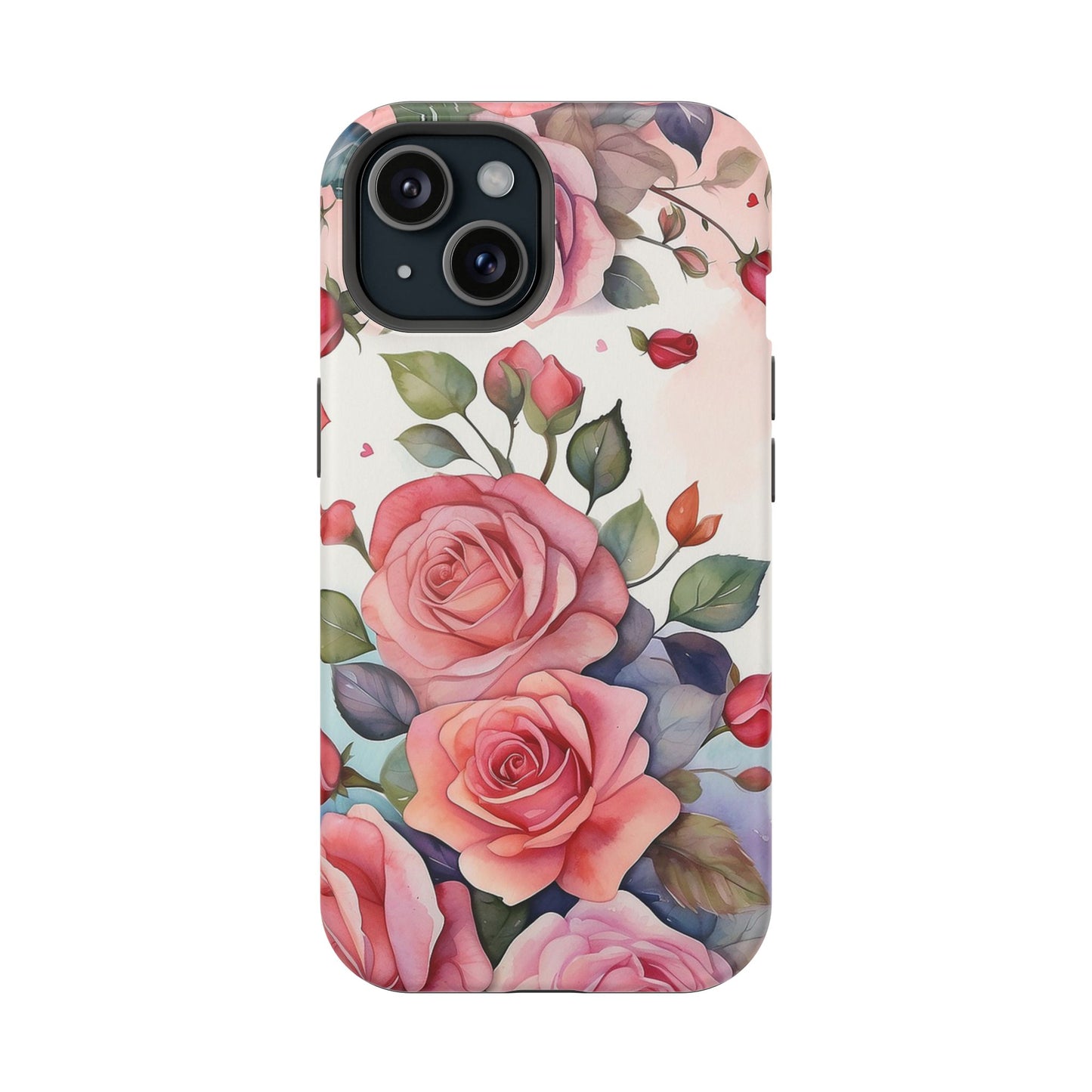 Floral Rose Magnetic Phone Case — Impact-Resistant Protective Cover