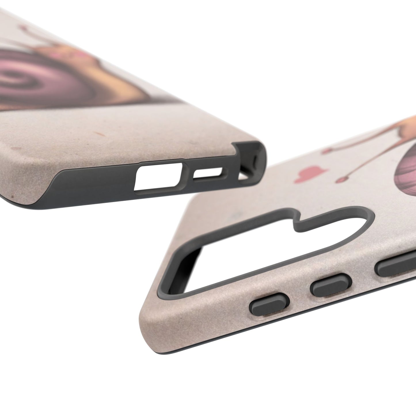 Cute Snail Phone Case — Pink Heart Cartoon Protective iPhone Cover