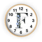 Personalized Floral Initial Wall Clock - Beautiful Home Decor, Gift for Her, Wedding, Housewarming, Mother's Day, Custom Timepiece