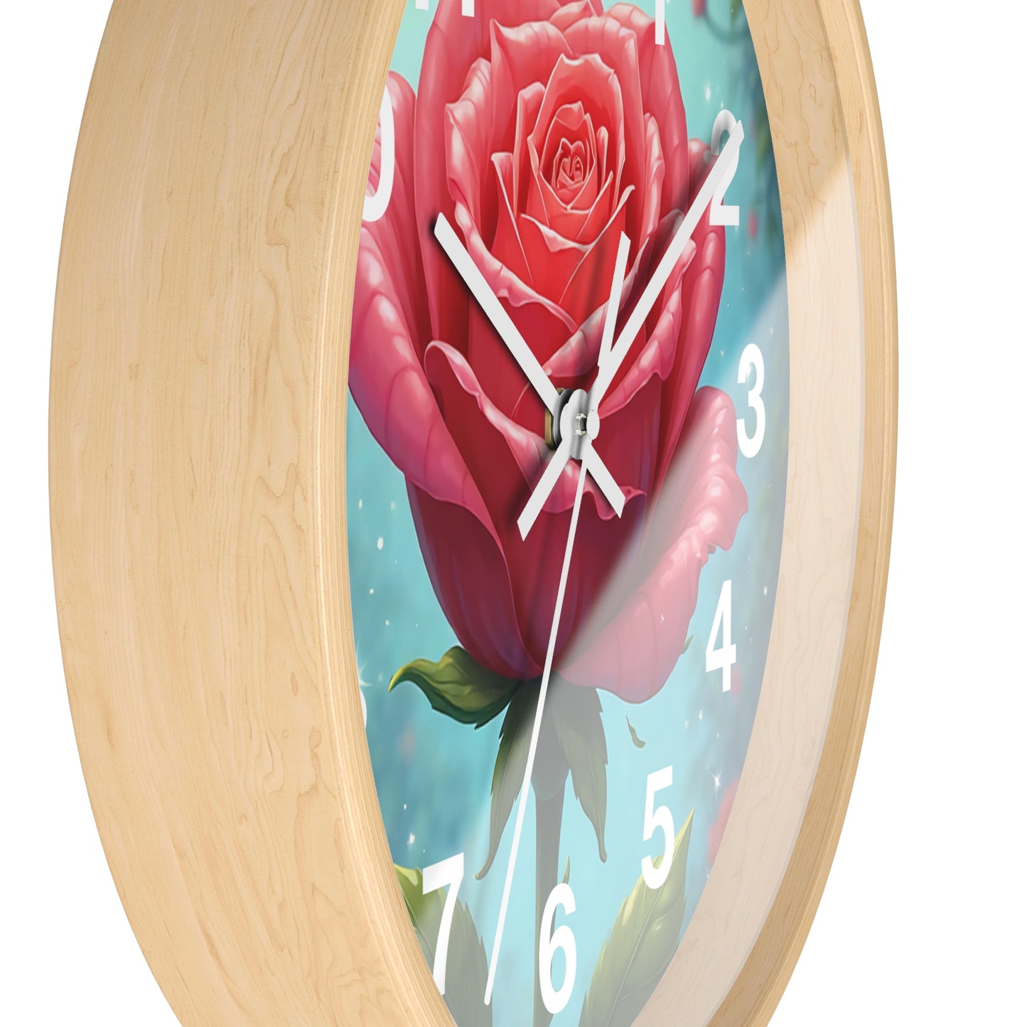 Floral Rose Wall Clock - Elegant Home Decor, Unique Gift for Garden Lovers, Timeless Decoration for Living Room, Birthday, Wedding, [...]
