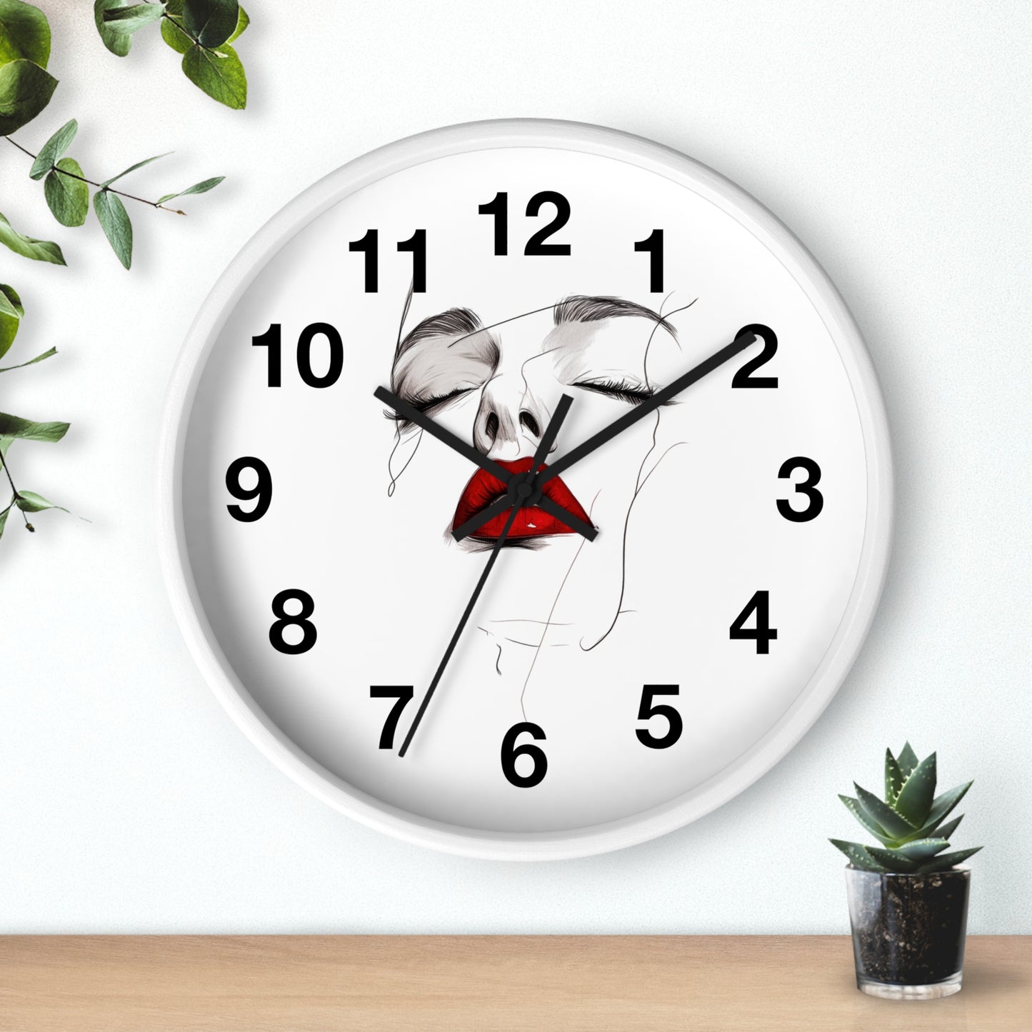 Stylish Art Deco Wall Clock, Modern Home Decor, Unique Gift for Her, Elegant Timepiece, Living Room Art