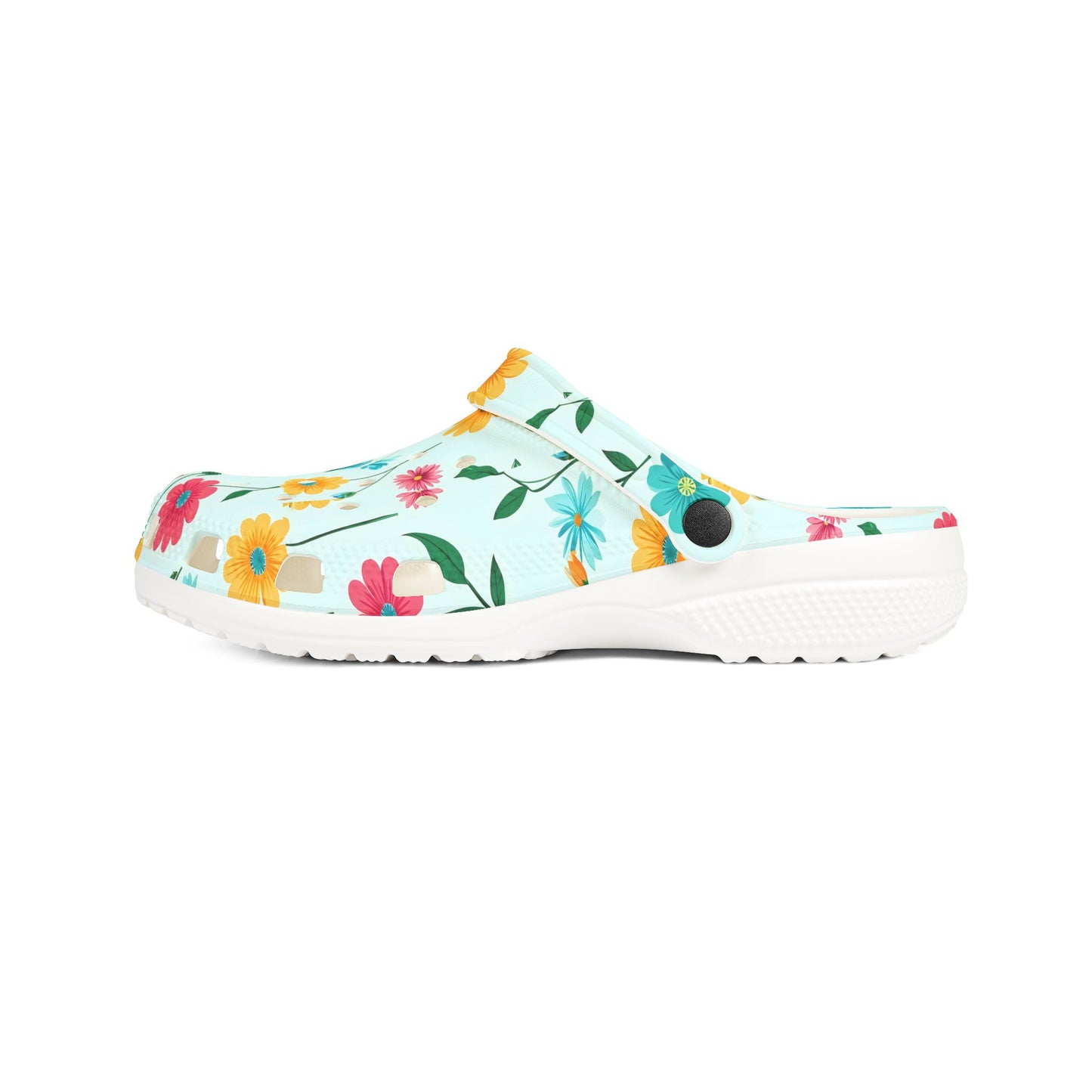 Floral Garden Clogs / Croc— Lightweight Flower Print Comfort Shoes