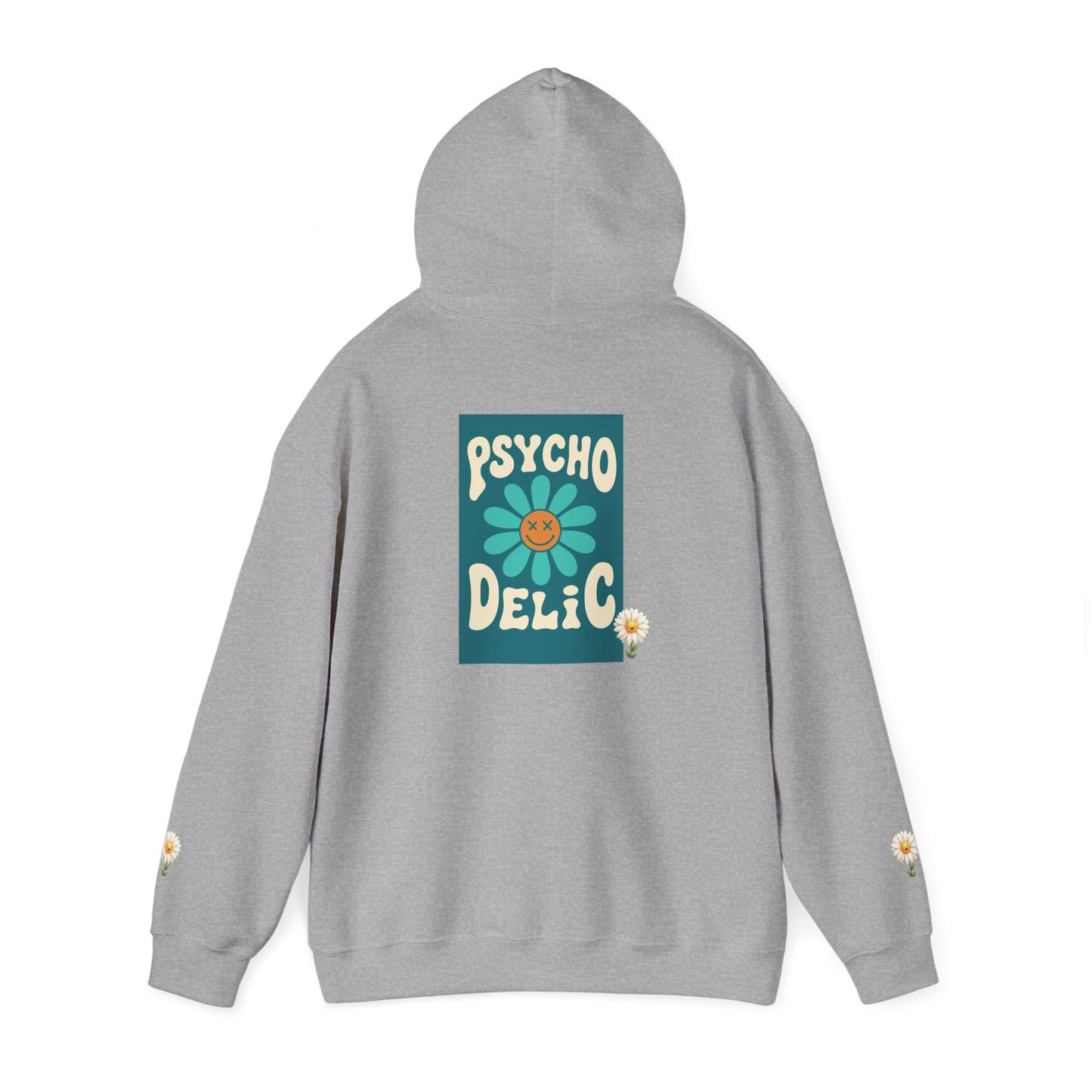 Psychedelic Floral Hoodie, Cozy Sweatshirt for Casual Style, Gift for Flower Lovers, Cute Streetwear, Spring Fashion, Art Tee