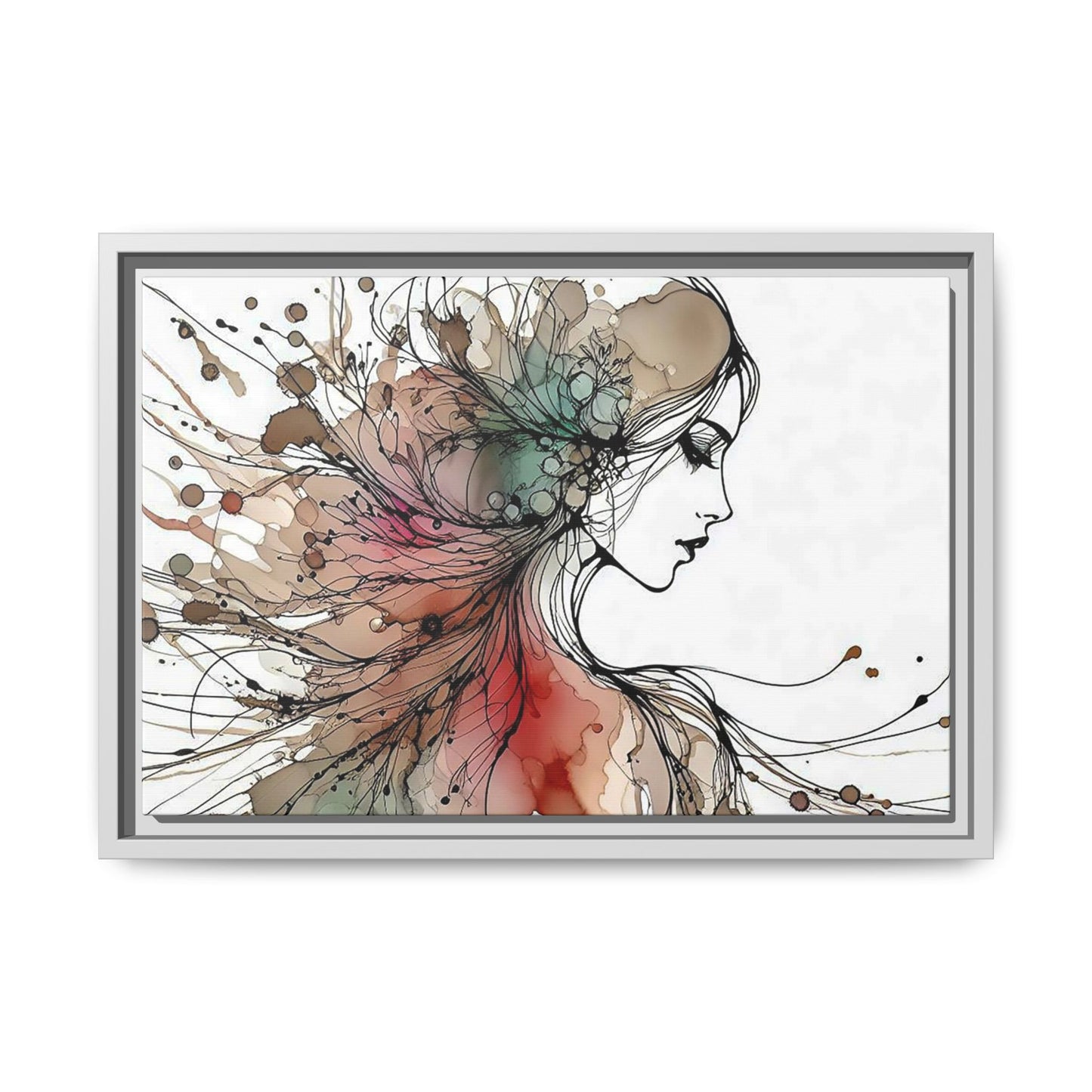 Matte Canvas, Framed (Multi-color) - Girl Whispers