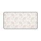 Desk Mat — Neutral Leaf Pattern Desk Mat (Beige Minimal Botanical Mousepad)