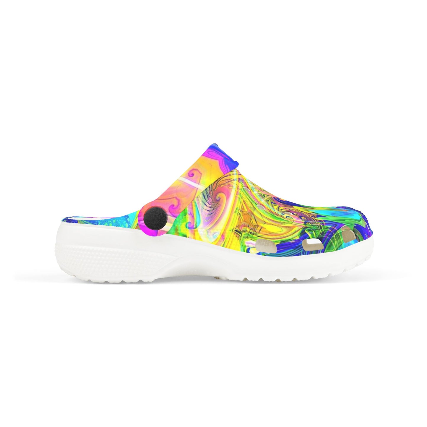 Kids Tie-Dye Swirl EVA Foam Clogs — Colorful Watercolor Slip-On Sandals