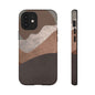 Abstract Earthtone Phone Case — Brown Layered Rugged Tough Case