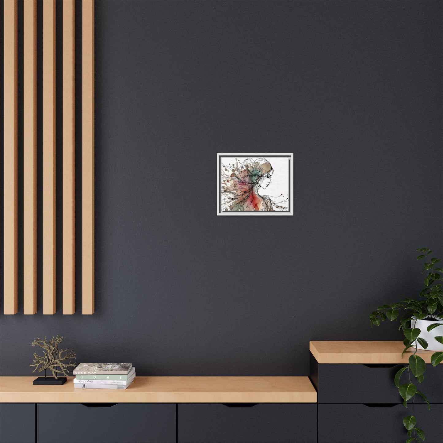 Matte Canvas, Framed (Multi-color) - Girl Whispers