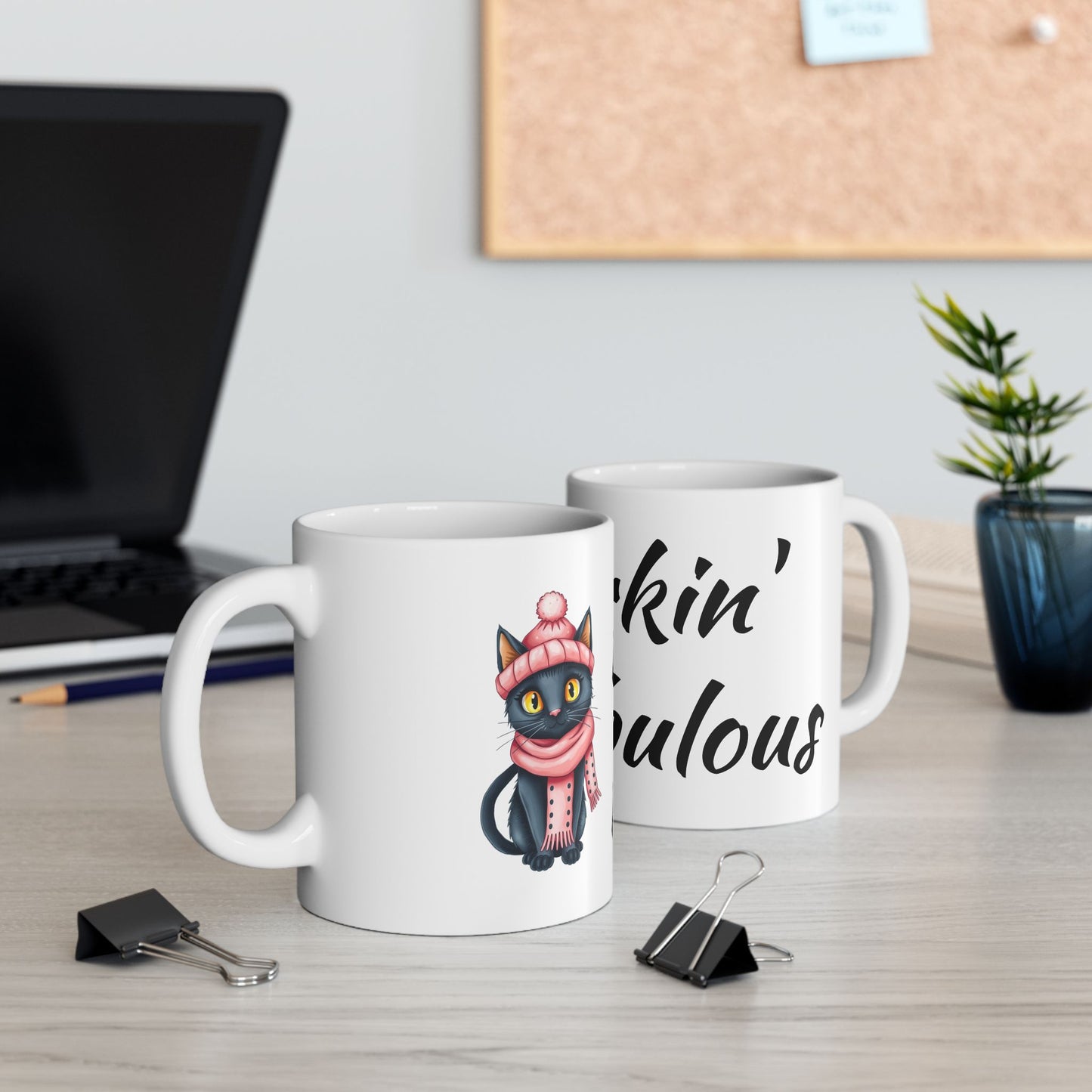 Furking Fabulous Ceramic Mug — Funny Cat Lover Coffee Cup (11oz/15oz)