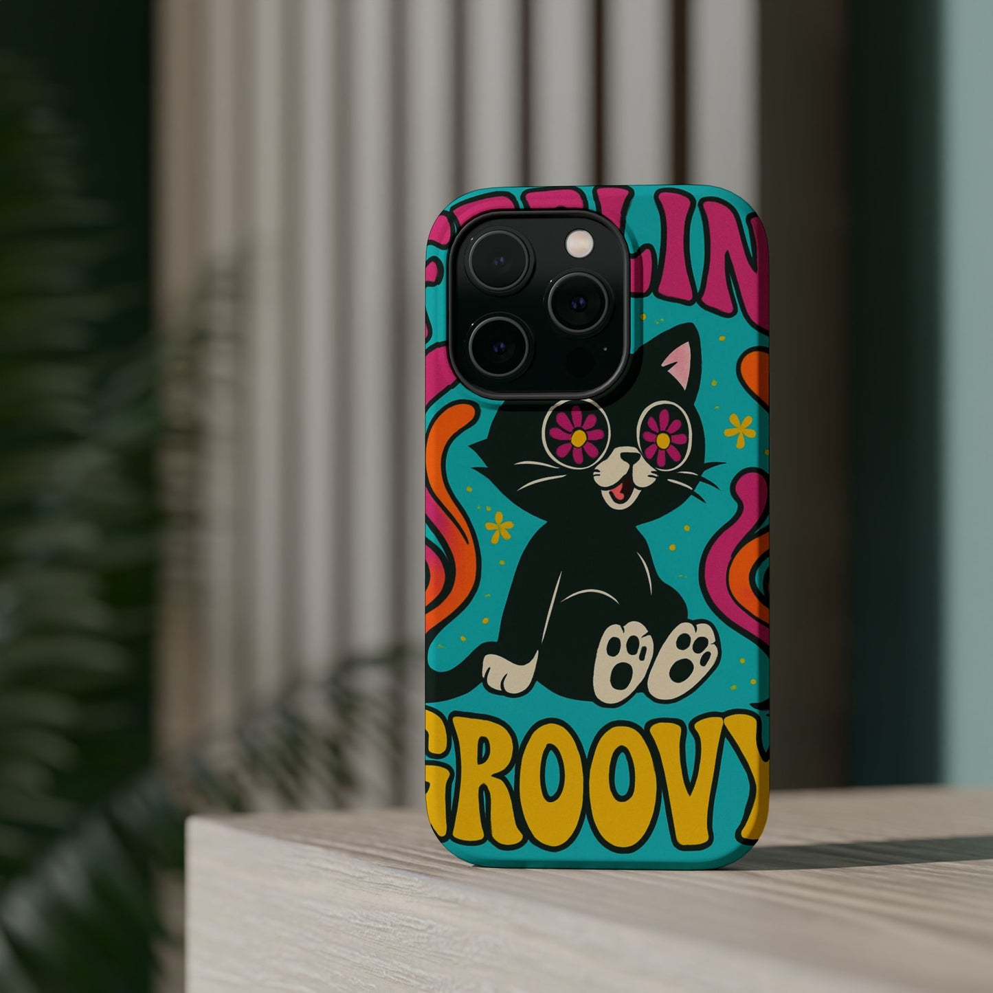 Groovy Cat Magnetic Impact-Resistant Phone Case
