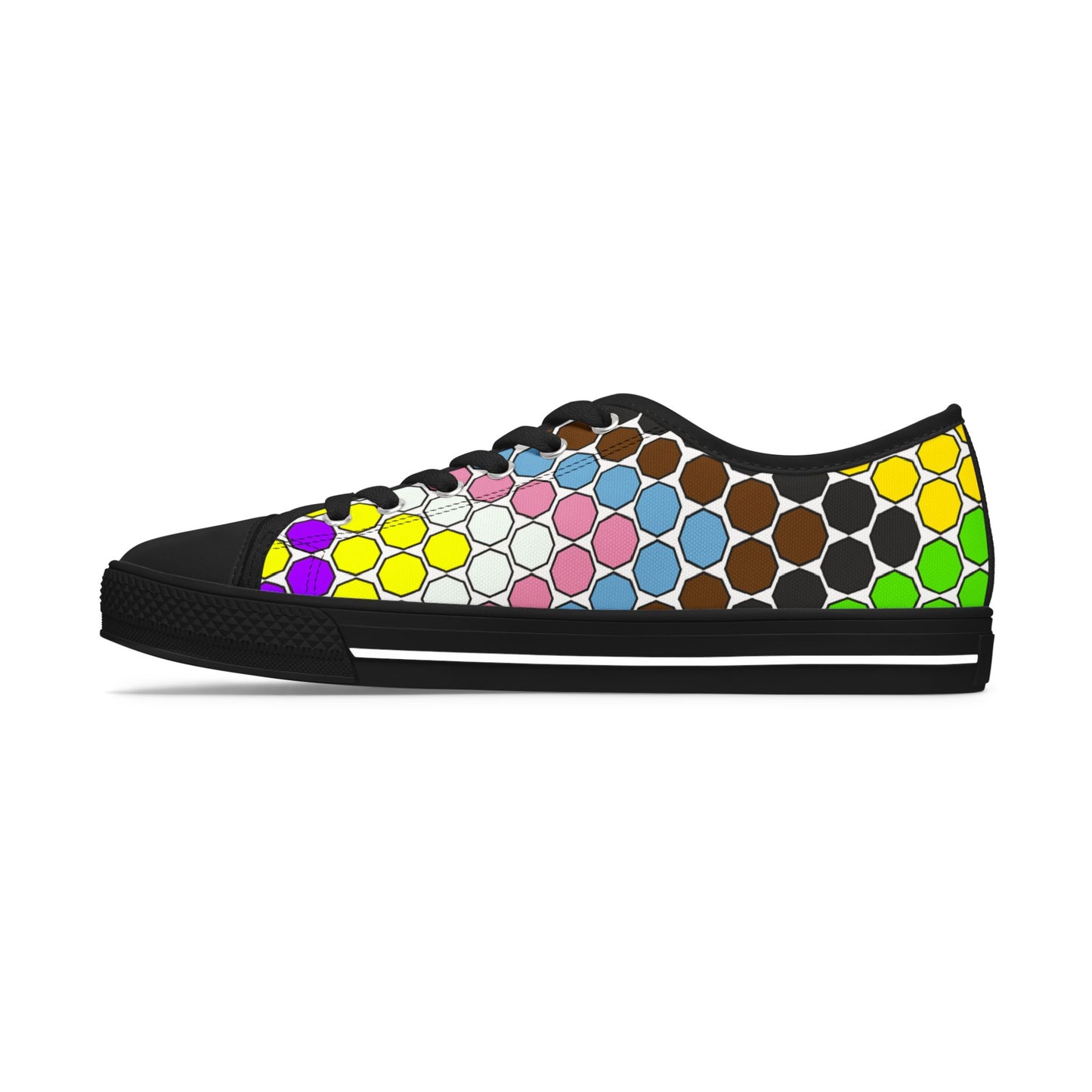 Colorful Polka Dot Low Top Sneakers — Women’s Casual Retro Pattern Shoes