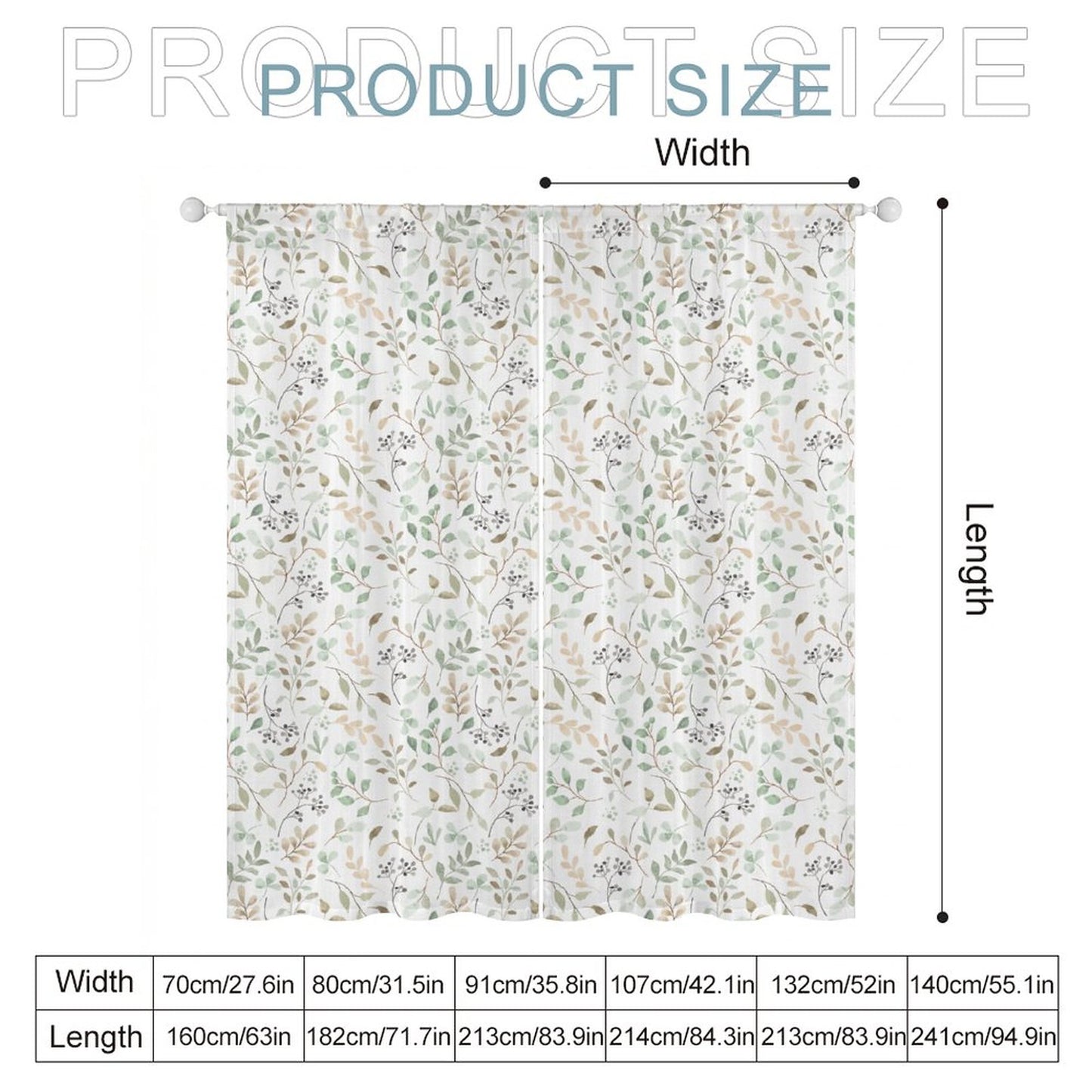Sheer Curtain Botanical