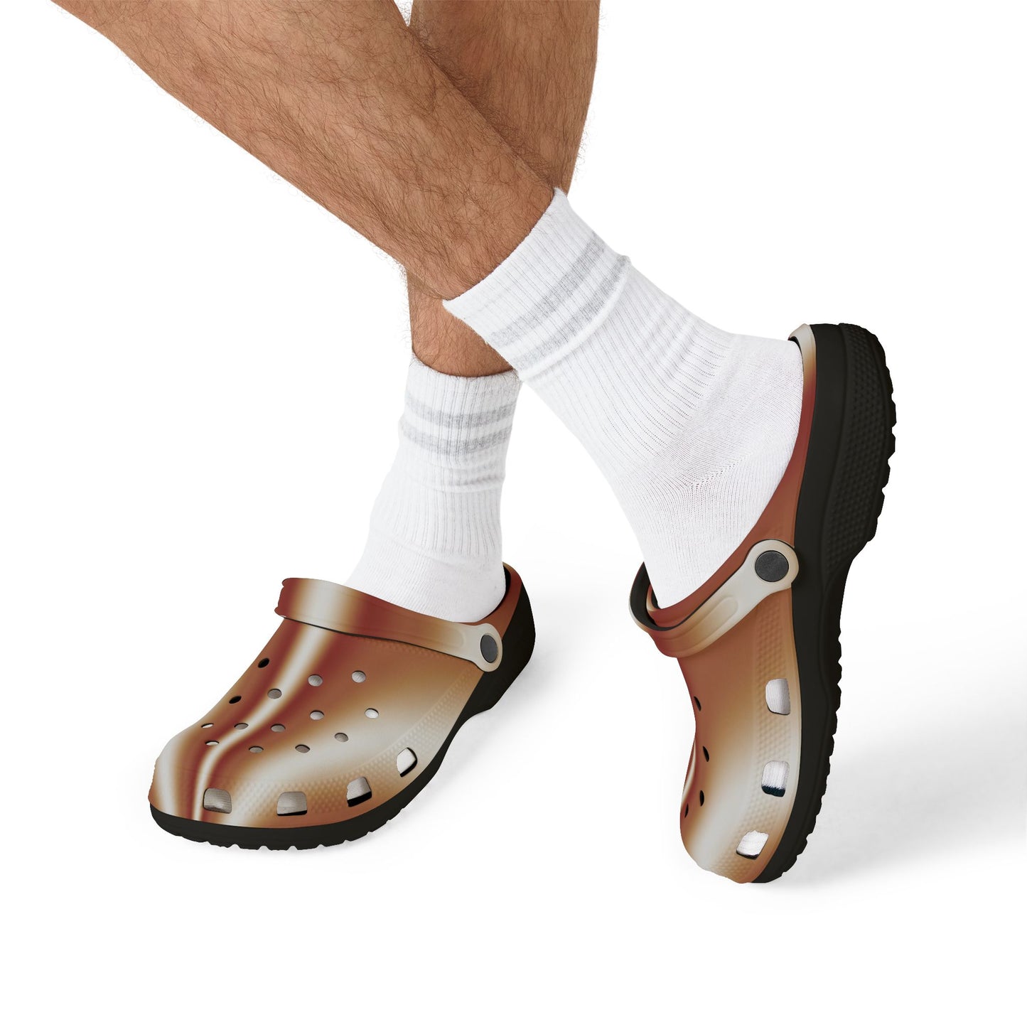 Rose Gold Foam Clogs — Lightweight EVA Slip-On Shoes