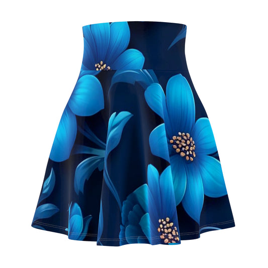 Floral Elegance Women's Skater Skirt, AOP Floral Print Casual Skirt, Spring Fashion, Women's Summer Skirt, Boho Chic, Gift for Her