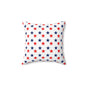 Spun Polyester Square Pillow stars red white and blue