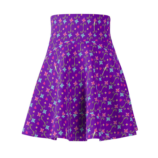 Vibrant Floral Women's Skater Skirt, Everyday Wear, Spring Fashion, Casual Outfits, Dance Apparel, Gift for Her