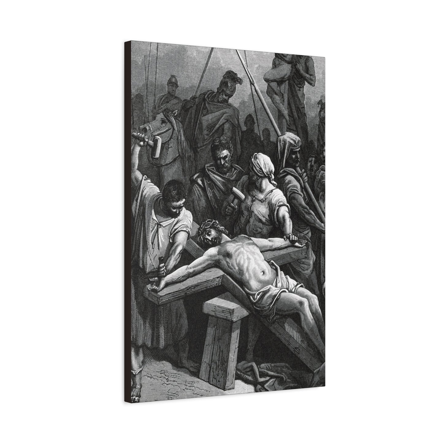 Crucifixion Art Matte Canvas Print – Stretched Religious Wall Decor
