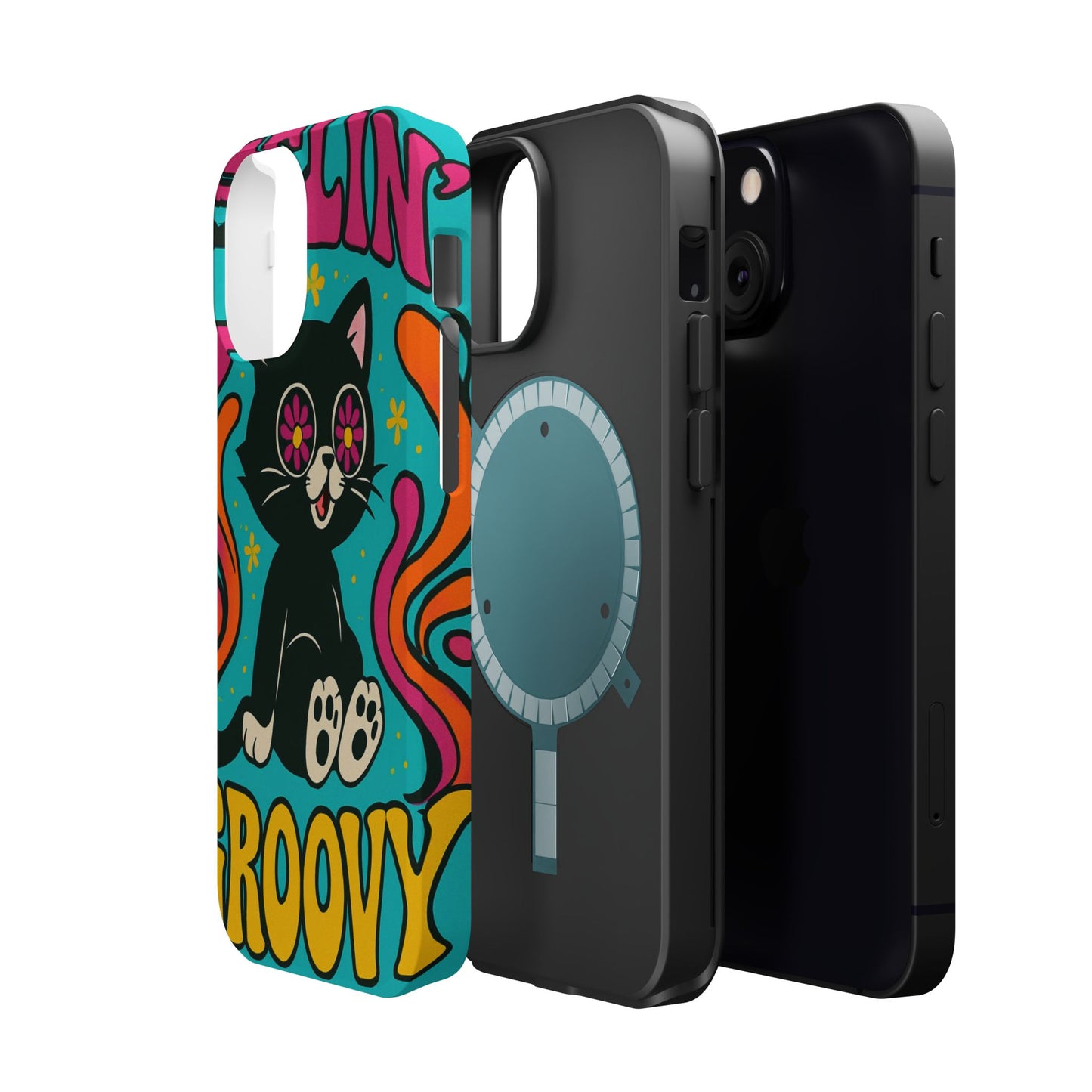 Groovy Cat Magnetic Impact-Resistant Phone Case
