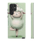 Cute Yoga Sheep Phone Case — Pastel Lamb Ballerina Protective Cover
