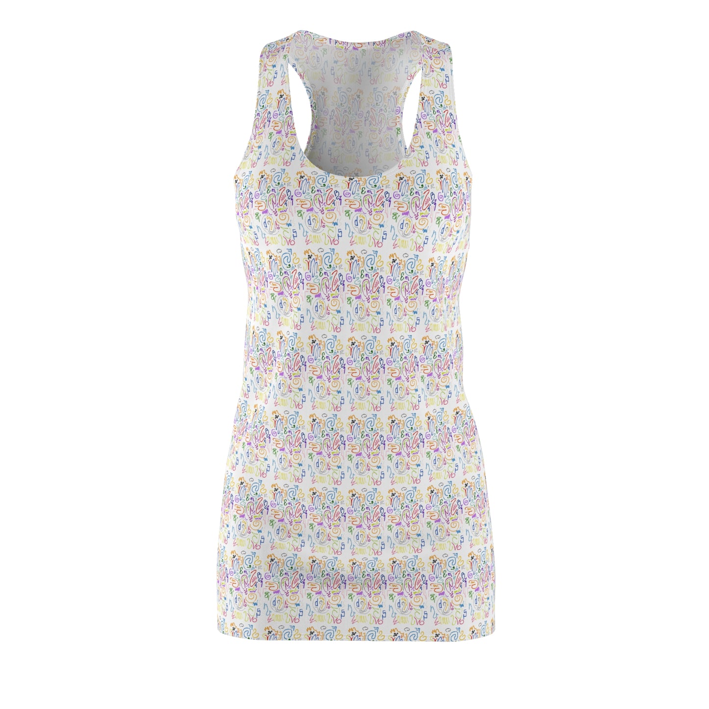 Colorful Floral Women's Racerback Dress - Perfect for Summer, Vacation, Parties, Festivals, Everyday Wear