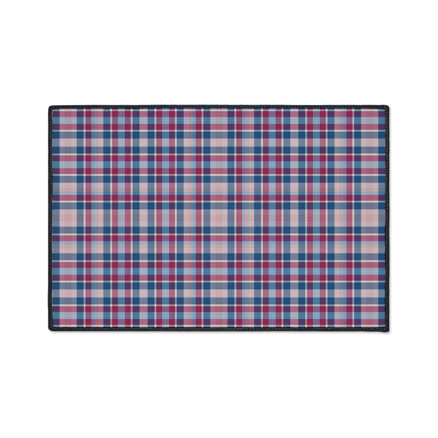 Plaid Heavy-Duty Floor Mat — Durable Non-Slip Rug for Entryway & Garage