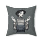 Trendy Bohemian Square Pillow, Decorative Cushion, Modern Accent Pillow