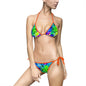 Vibrant Tie-Dye Women's Bikini Swimsuit, Beachwear, Summer Swim, Pool Party, Vacation Swimwear, Festival Outfit