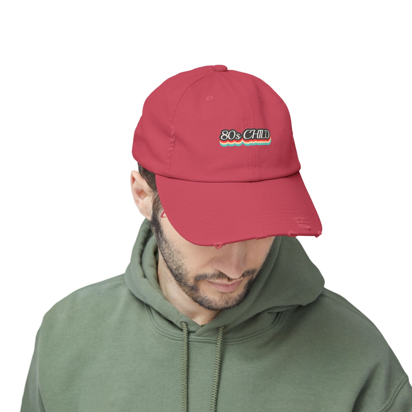 Unisex Distressed Cap- 80s child