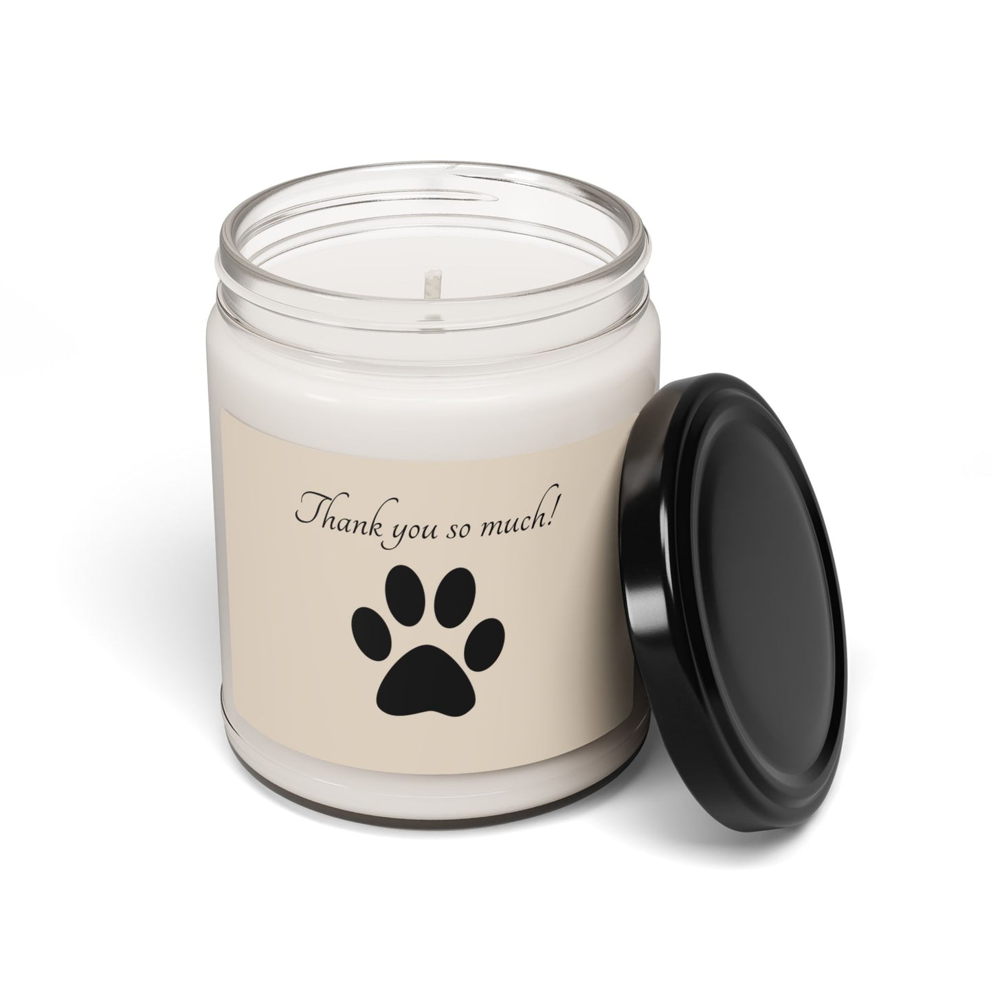 Soy Candle — "Thank You So Much" Paw Print (9 oz)