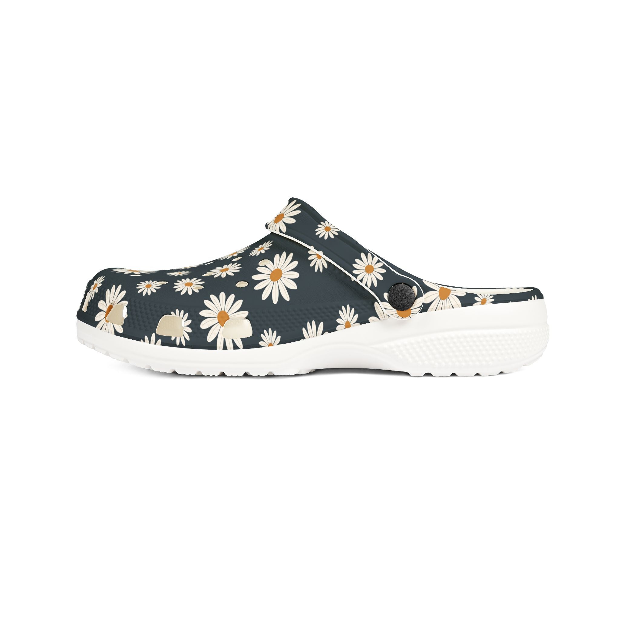 Daisy Print Foam Clogs/ Croc — Comfortable Floral Garden Shoes