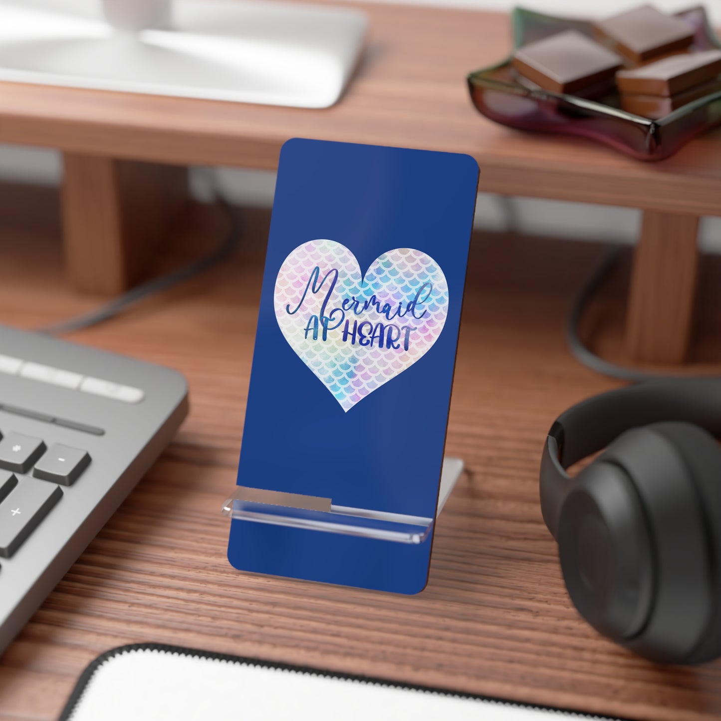 Phone Stand — 'Mermaid At Heart' Foldable Mobile Display Stand