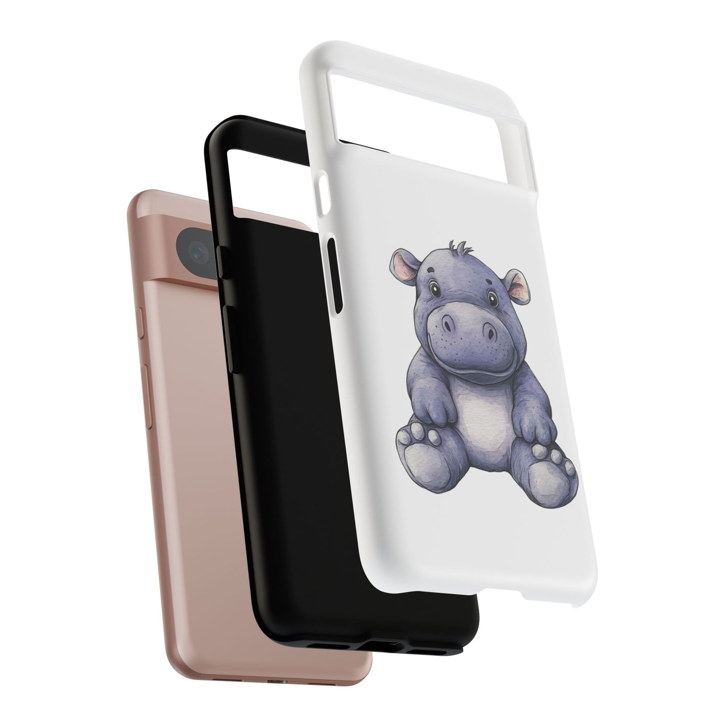 Cute Hippo Phone Case, Unique Tough Cases, Animal Lover Gift, Cute Animal Design, Baby Animal Phone Accessory