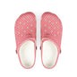 Pink Polka Dot EVA Foam Clogs — Lightweight Slip-On Garden Shoes