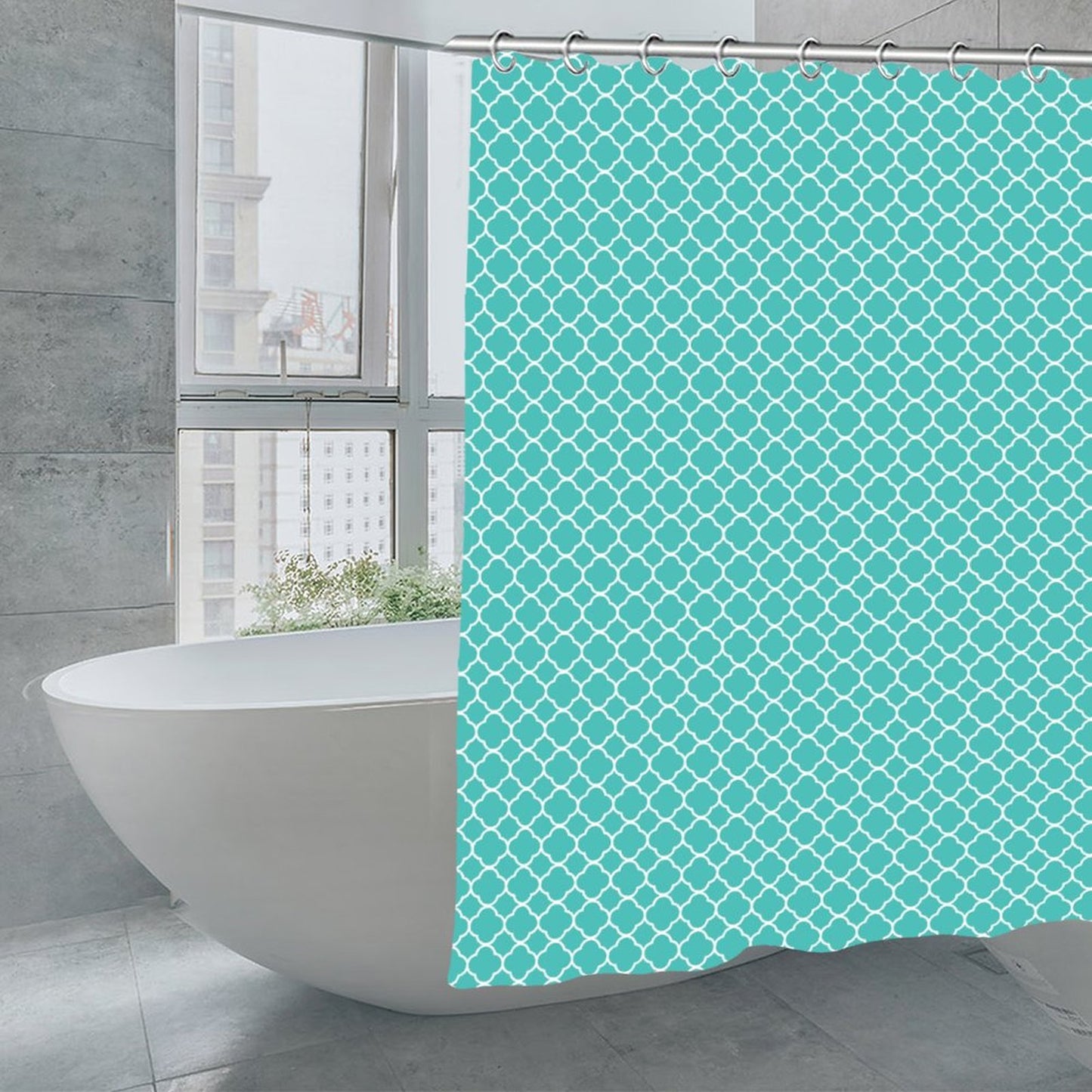 Waterproof Shower Curtain - Teal