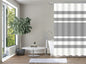 Garson Home Gray Striped 70"W x 72"H Shower Curtain with Peva Liner and Hook Set - 14 Pc.