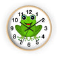 Frog Wall Clock - Whimsical Green Frog Design