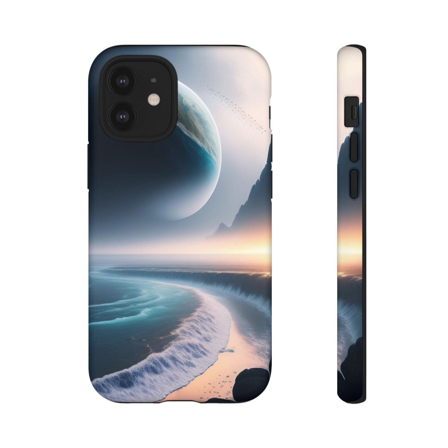Galaxy Ocean Phone Case — Surreal Planet Beach Tough Case