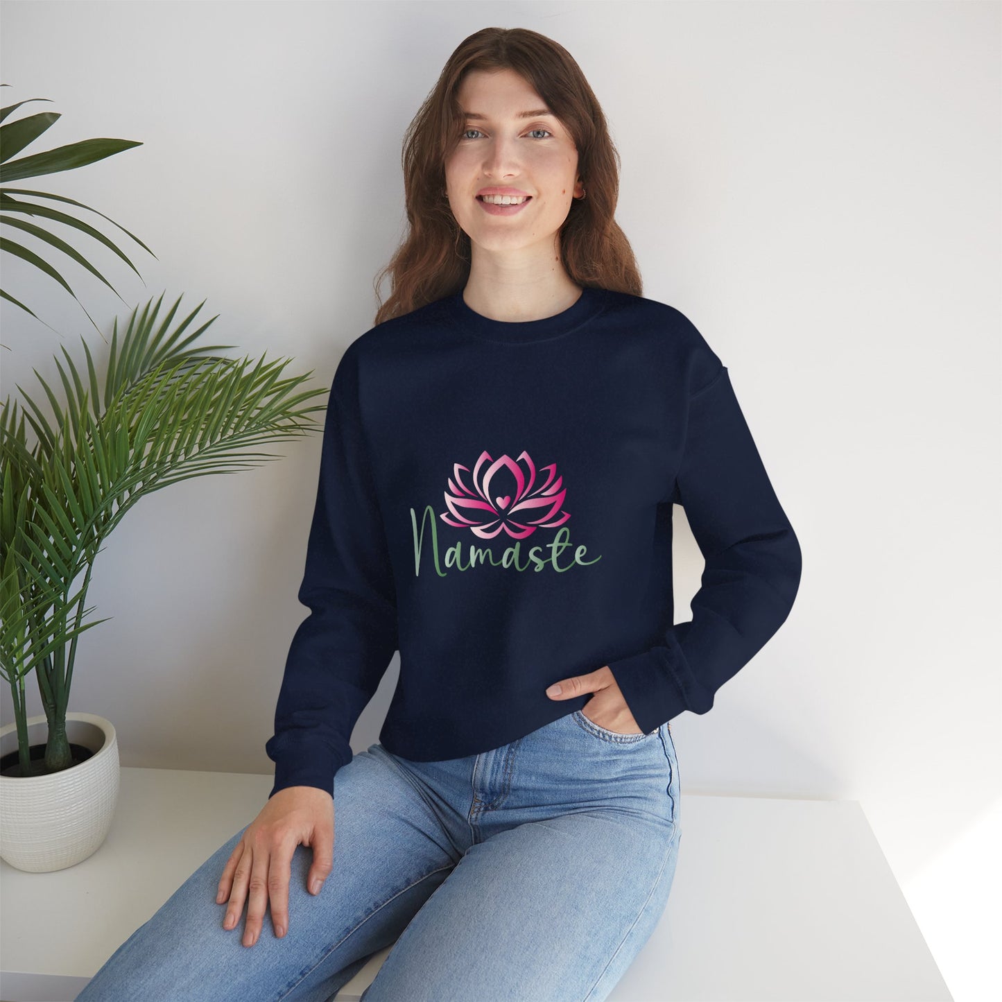 Namaste Lotus Sweatshirt — Cozy Yoga Crewneck for Meditation & Mindfulness