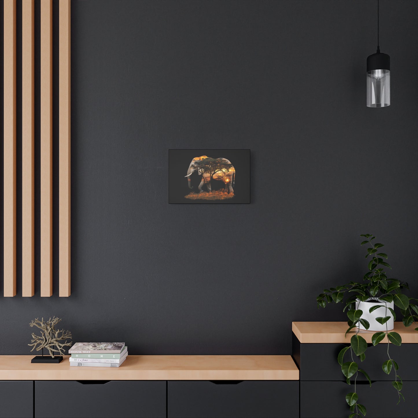 Elephant Tree Matte Canvas Art