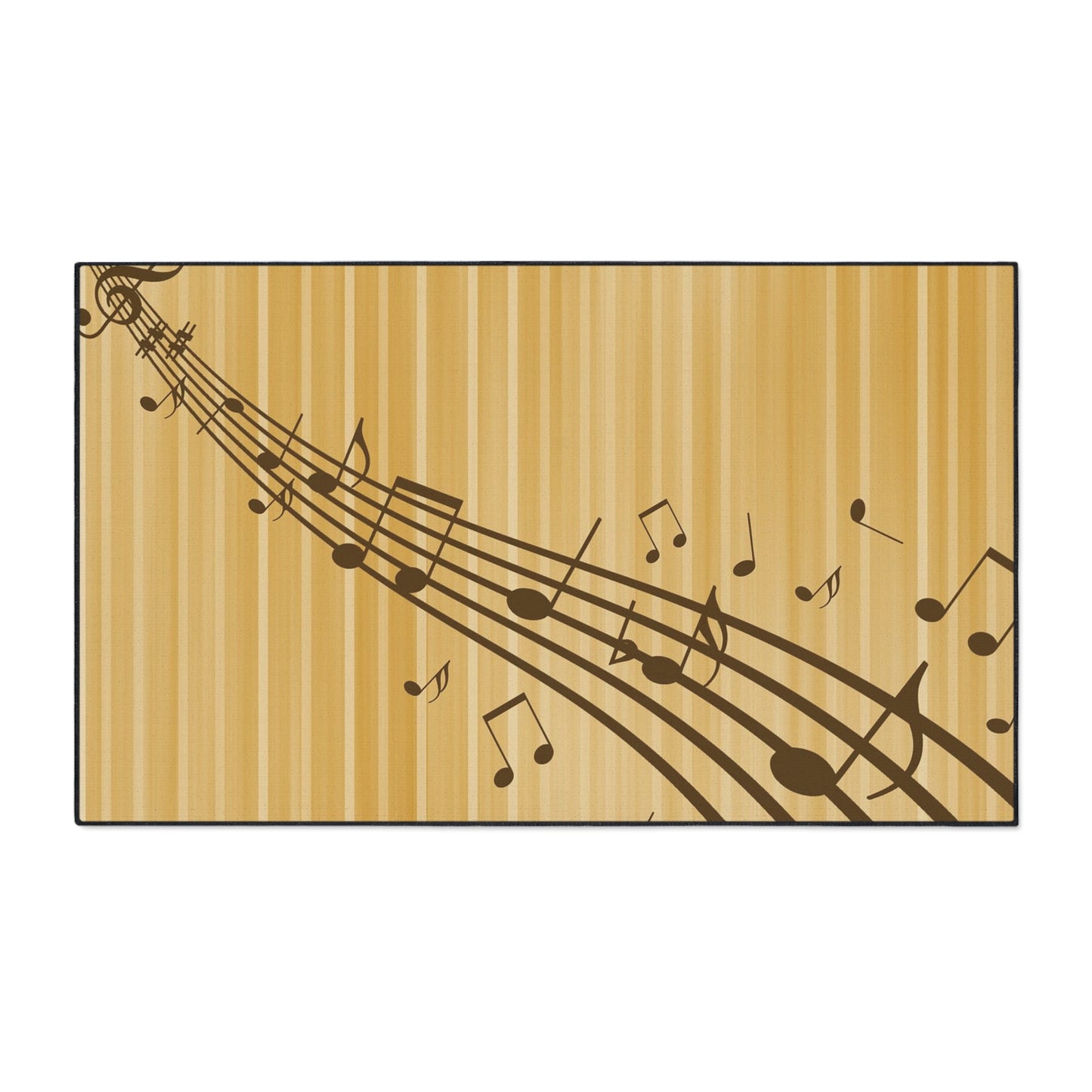 Music Notes Heavy-Duty Floor Mat — Non-Slip Musical Entry/Studio Rug