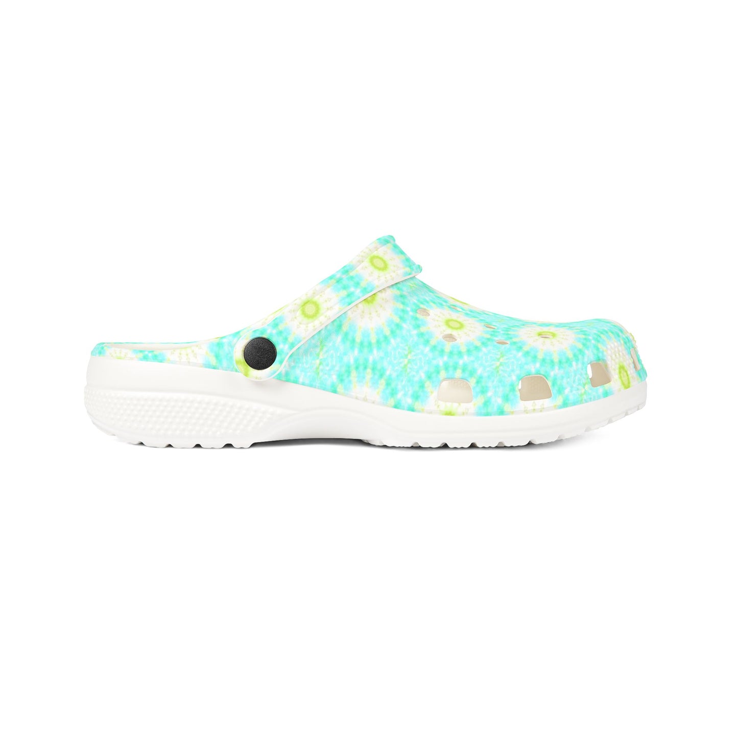 Aqua Daisy EVA Foam Clogs — Lightweight Floral Garden Shoes