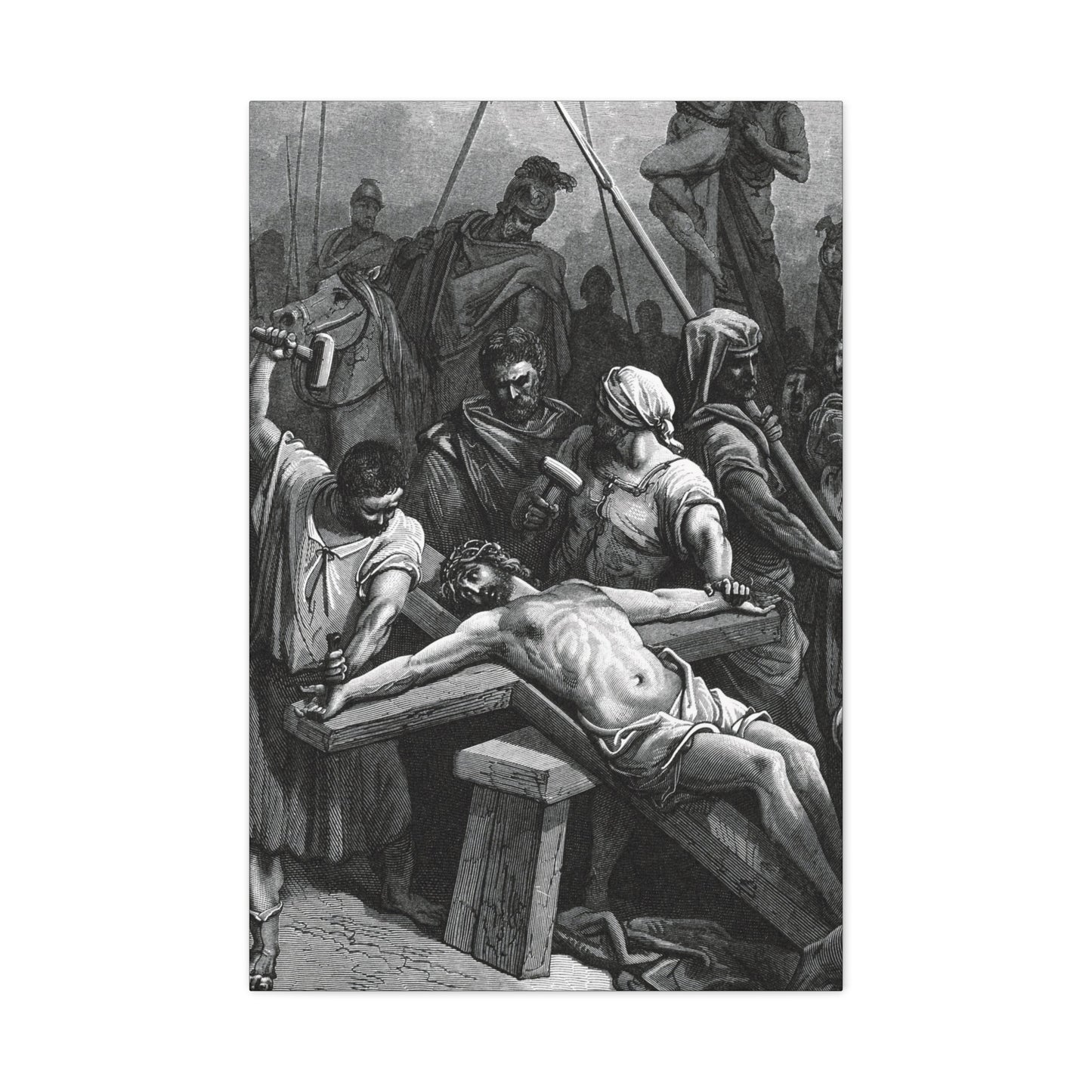 Crucifixion Art Matte Canvas Print – Stretched Religious Wall Decor
