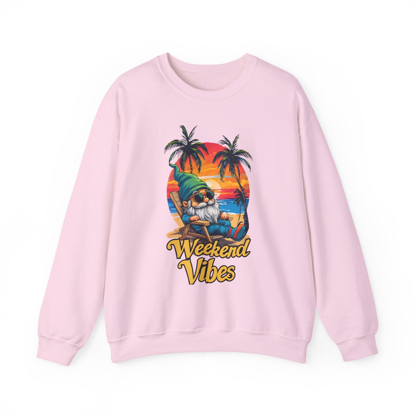Crewneck — "Weekend Vibes" Tropical Gnome Sweatshirt